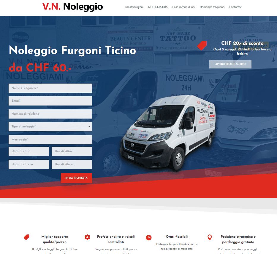 Lavoro di Siti web professionali per aziende realizzato da VAM Deco in Ticino (foto 6)